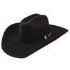 Stetson Hats & Caps ‎mens Stetson Brenham 4X Felt San Angelo Collection Cowboy Hat Ivory 4" Brim Black