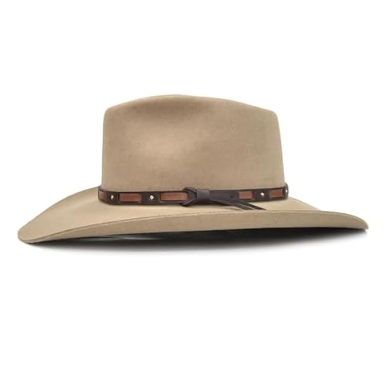 Stetson Hutchins 3X Wool Felt Stone Cowboy Hat (SWHUTC-403420) Stone Stetson ‎mens Hats & Caps