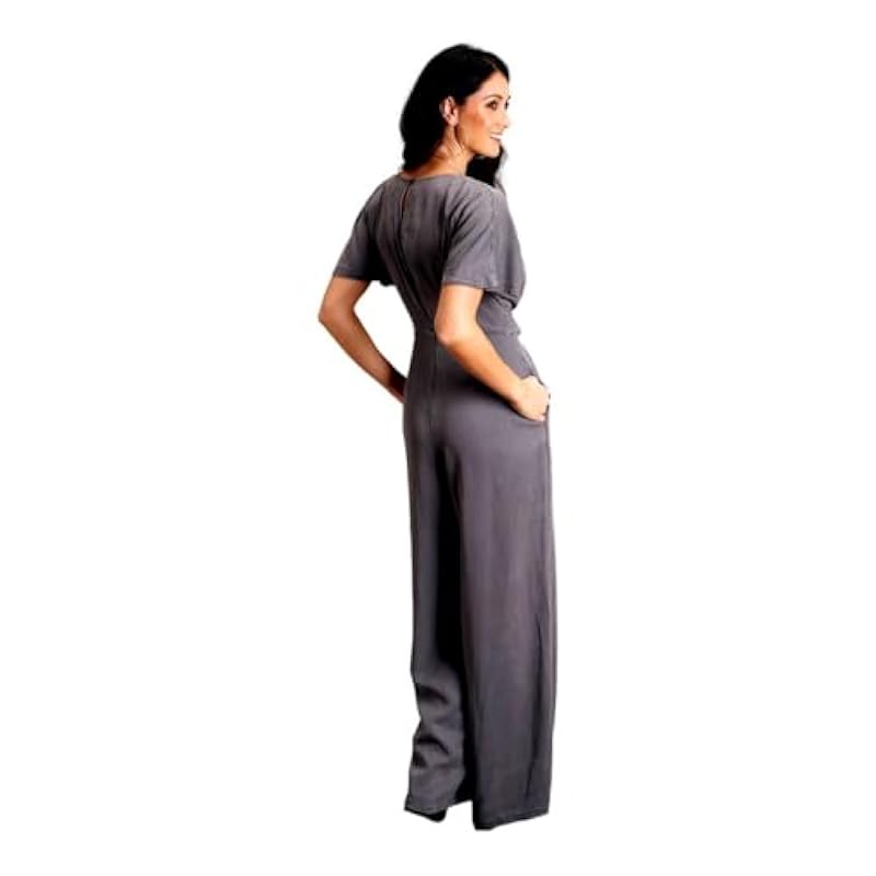 Stetson Western Jumpsuit Womens S/S Wide XL Gray 11-062-0565-7066 GY ‎womens Jumpsuits, Rompers & Overalls Stetson