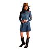 Stetson Women's Floral Embroidered Medium Wash Denim Long Sleeve Dress Blue X-Small US ‎womens Dresses Stetson