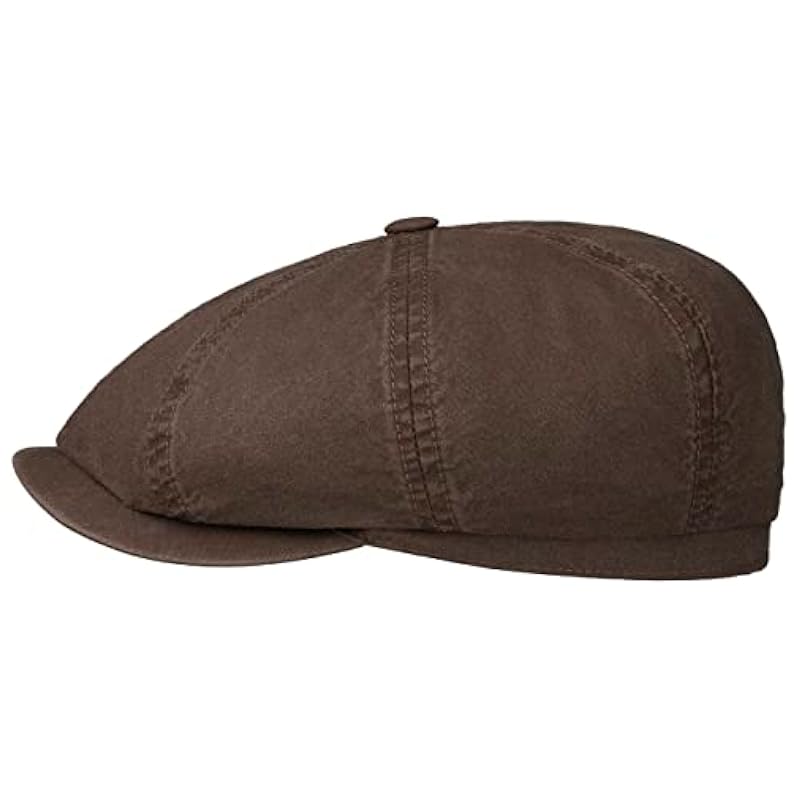 ‎mens Hats & Caps Stetson Stetson Kids Hatteras Newsboy Cap for Cotton Cap Flat with Peak Spring Summer Dark Brown