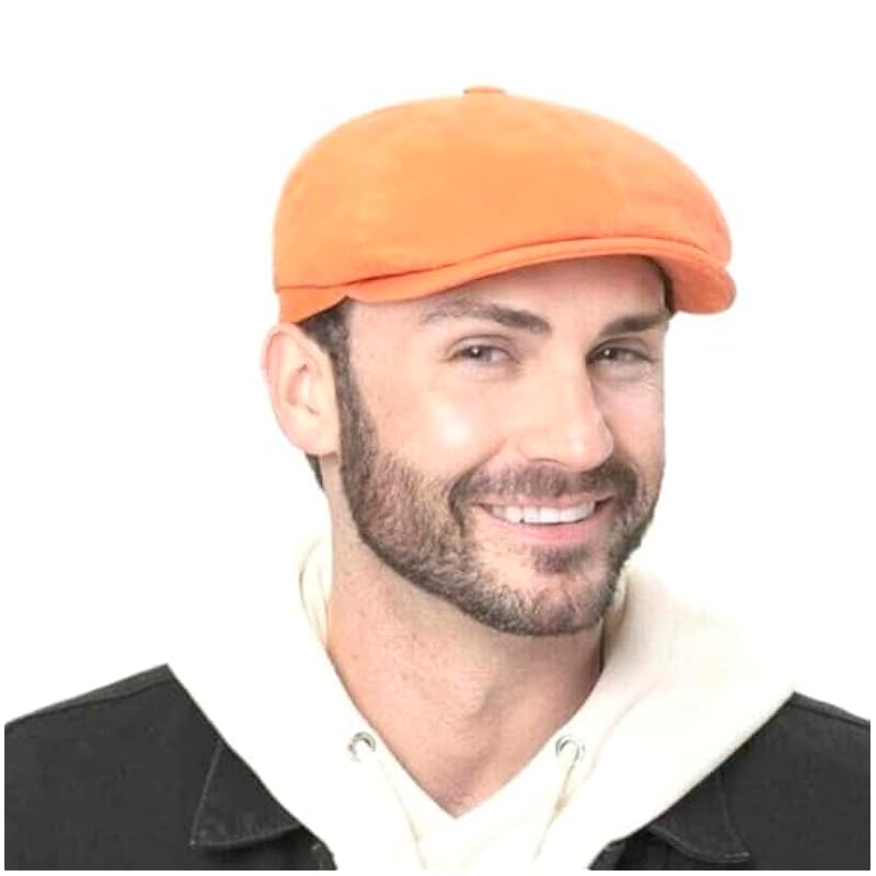 ‎mens Hats & Caps Stetson Stetson Soft Cotton 6 Panel Flat Cap Men - Yellow