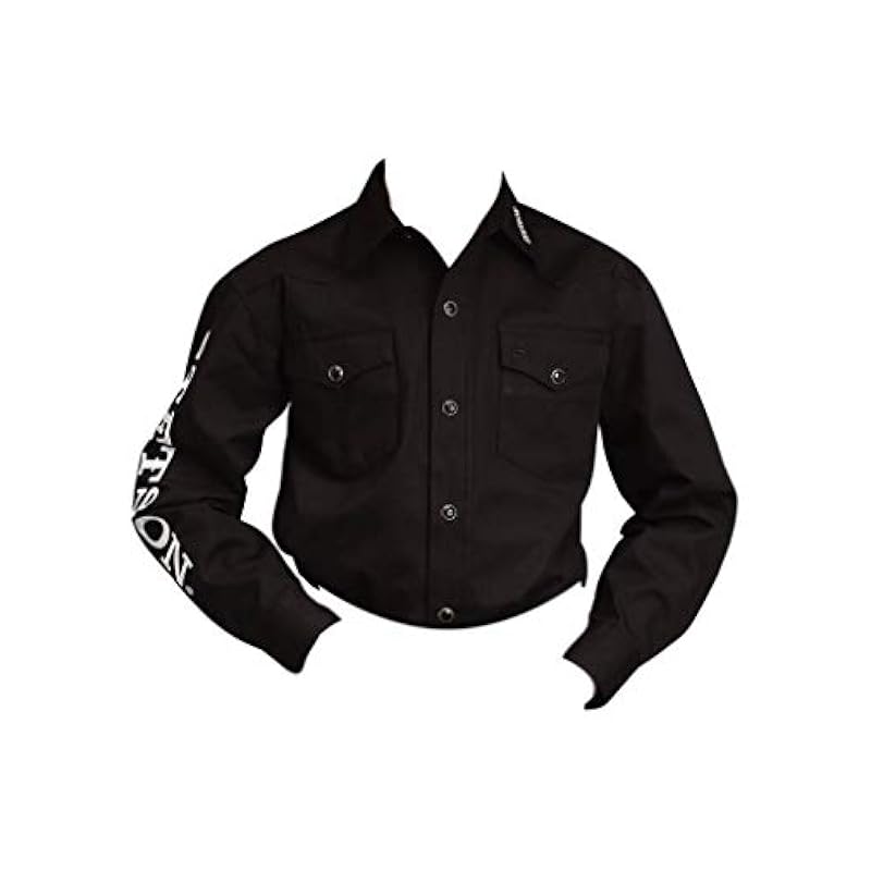 Stetson Boys' Blue Logo Wear Long Sleeve Western Shirt Black Large ‎boys Tops, Tees & Shirts Stetson