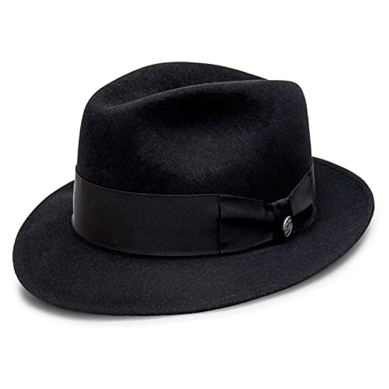 ‎mens Hats & Caps Stetson Stetson Men's Saxon Royal Quality Fur Felt Hat Black