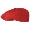 Stetson Stetson Hatteras Sustainable Corduroy Flat Cap Men - Made in The EU Dark Red ‎mens Hats & Caps