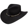 Stetson Stetson SBDFTR-1634 Stone Drifter 4X Buffalo Fur Felt Western Hat Black 2 ‎unisex-ad Hats & Caps