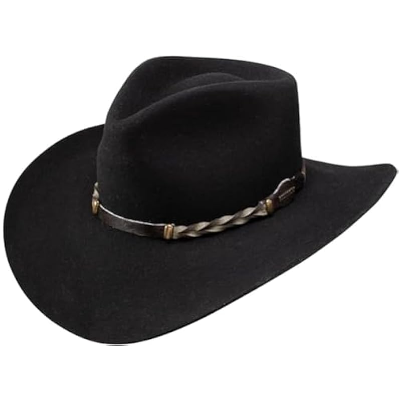 Stetson Stetson SBDFTR-1634 Stone Drifter 4X Buffalo Fur Felt Western Hat Black 2 ‎unisex-ad Hats & Caps