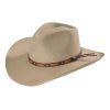 Stetson Hutchins 3X Wool Felt Stone Cowboy Hat (SWHUTC-403420) Stone Stetson ‎mens Hats & Caps