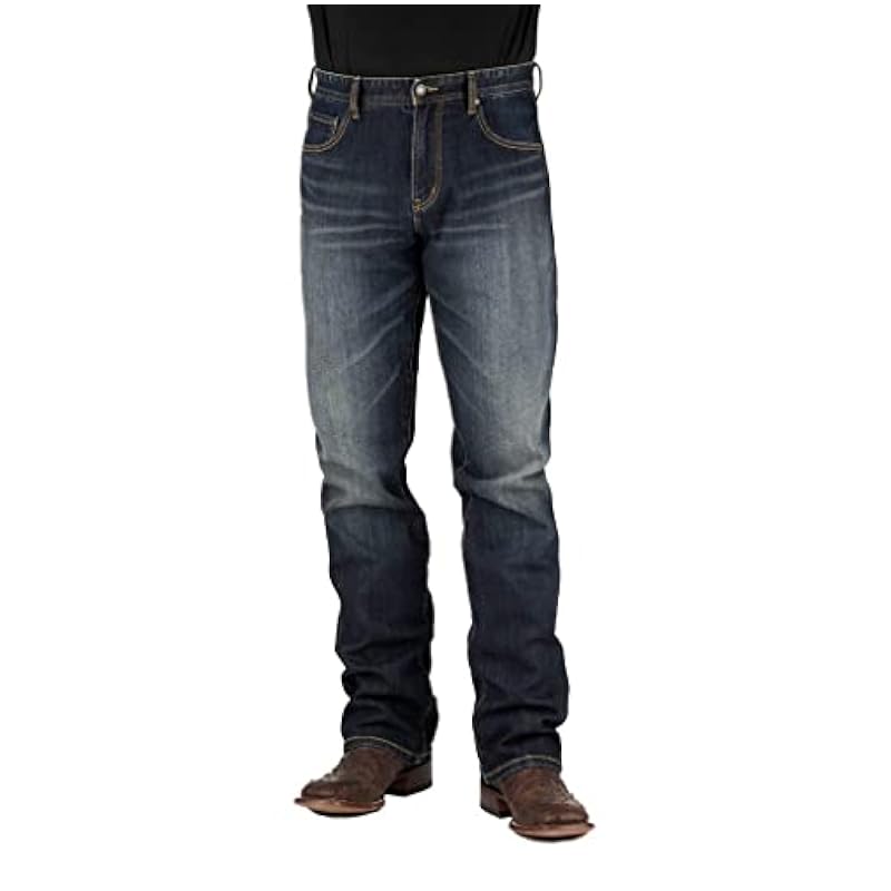 Stetson Mens Blue Cotton Blend 1210 Straight X Jeans 32x30 Novelty Stetson