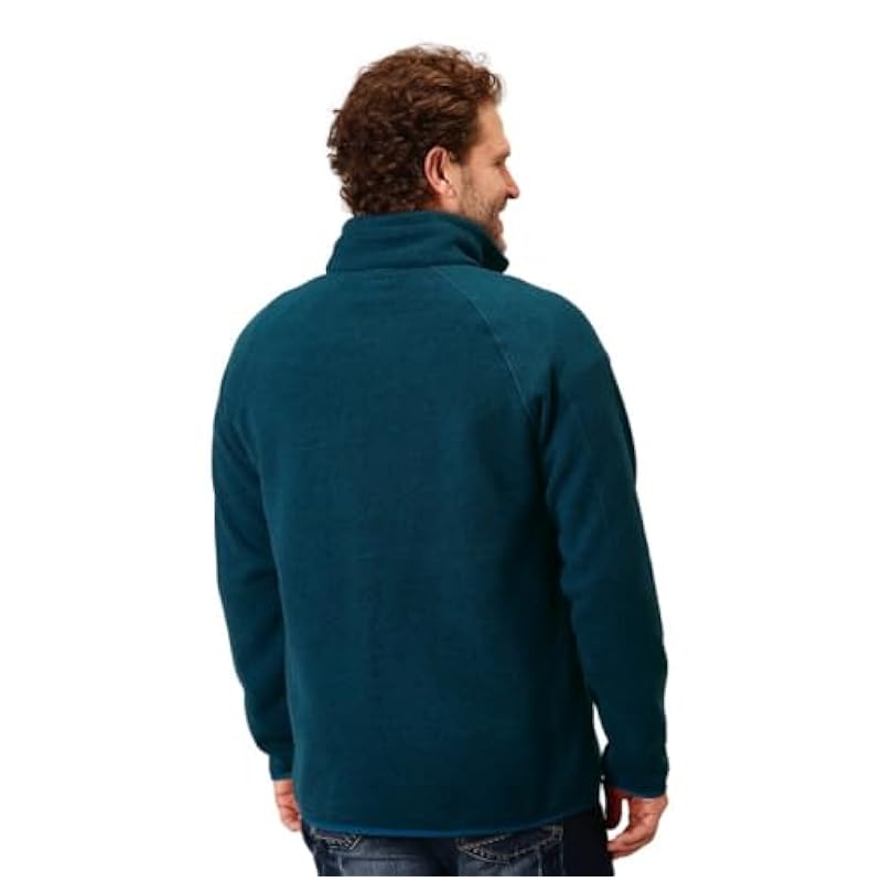 ‎mens Sweaters Stetson Stetson Western Sweater Mens Solid 1/4 Zip M Blue 11-014-0120-6073 BU