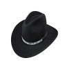 Stetson Stetson Men's Granger Crushable Wool Leather Hatband Western Cowboy Hat - Black Black ‎mens Hats & Caps