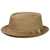 Stetson Cotton Pork Pie Cloth Hat Women/Men - Made in Italy Khaki ‎womens Hats & Caps Stetson