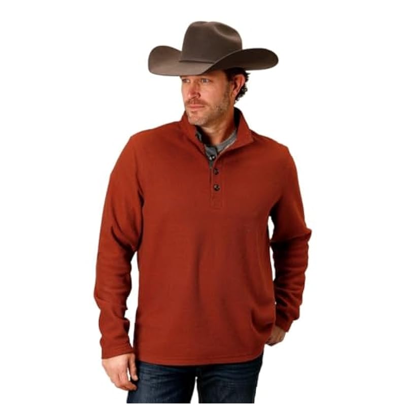 ‎men Sweaters Stetson Stetson Western Sweater Mens Polyester Knit S Rust 11-014-0120-6075 RT