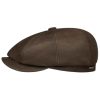 Stetson Stetson 8 Panel Sheepskin Flat Cap Men - Brown ‎mens Hats & Caps