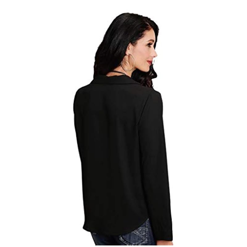 Stetson Apparel Womens V Neck Blouse S Black Stetson ‎womens Tops, Tees & Blouses