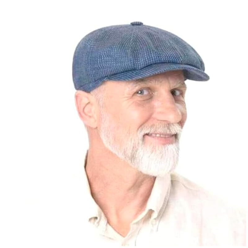 Stetson Stetson Hatteras Brinkley Flat Cap Men - Made in The EU Blue-mottled ‎mens Hats & Caps