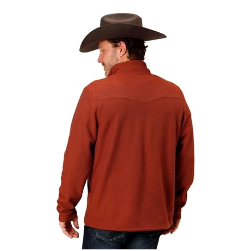 ‎men Sweaters Stetson Stetson Western Sweater Mens Polyester Knit L Rust 11-014-0120-6075 RT