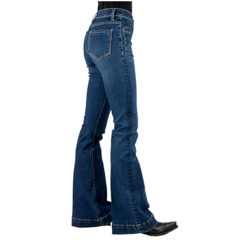 Stetson Jeans ‎womens Stetson Western Jeans Womens Flare X-Long Blue 11-054-0921-2419 BU