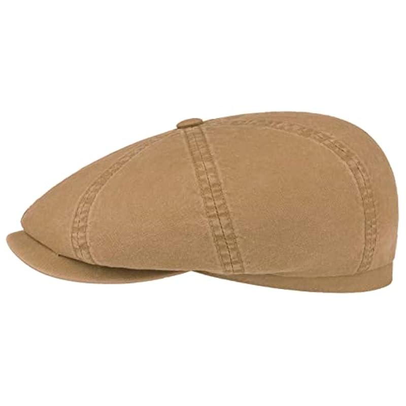 Stetson Kids Hatteras Newsboy Cap for Cotton Cap Flat with Peak Spring Summer Dark Beige ‎mens Hats & Caps Stetson