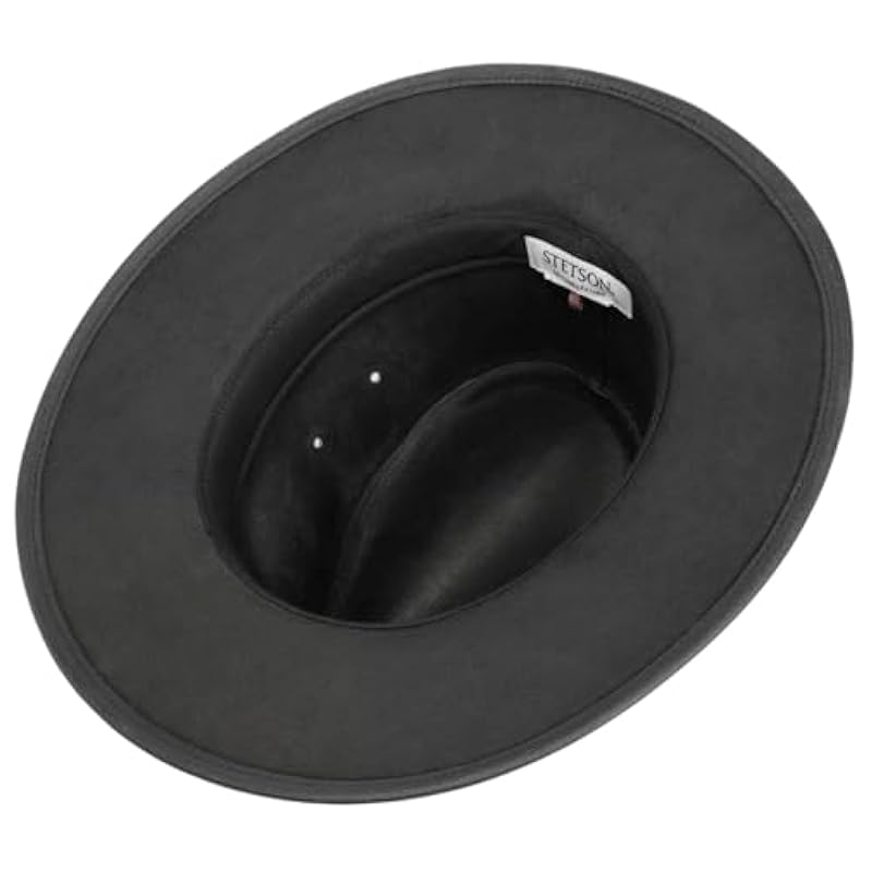 Stetson Hats & Caps ‎mens Stetson Glencross Western Buffalo Leather Hat Men - Black
