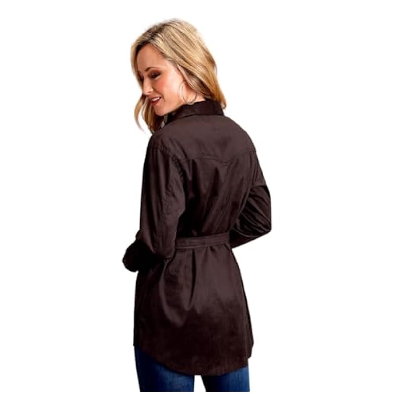 ‎womens Tops, Tees & Blouses Stetson Stetson Western Shirt Womens L/S Button XL Brown 11-050-0539-0125 BR