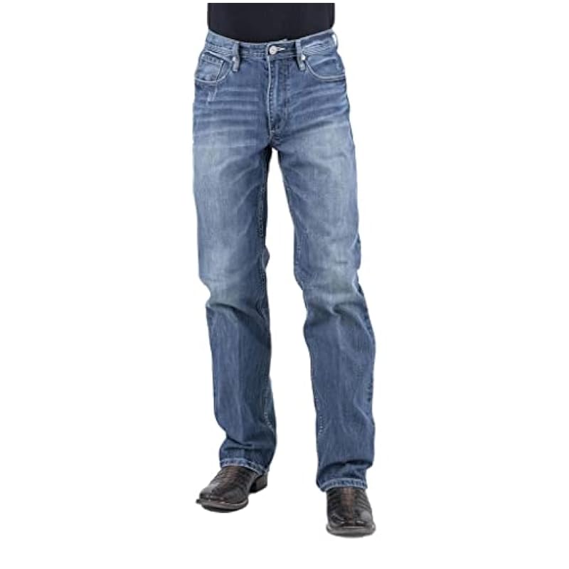 Jeans Stetson Stetson Western Denim Jeans Mens Relaxed Med Wash 11-004-1520-4068 BU 36