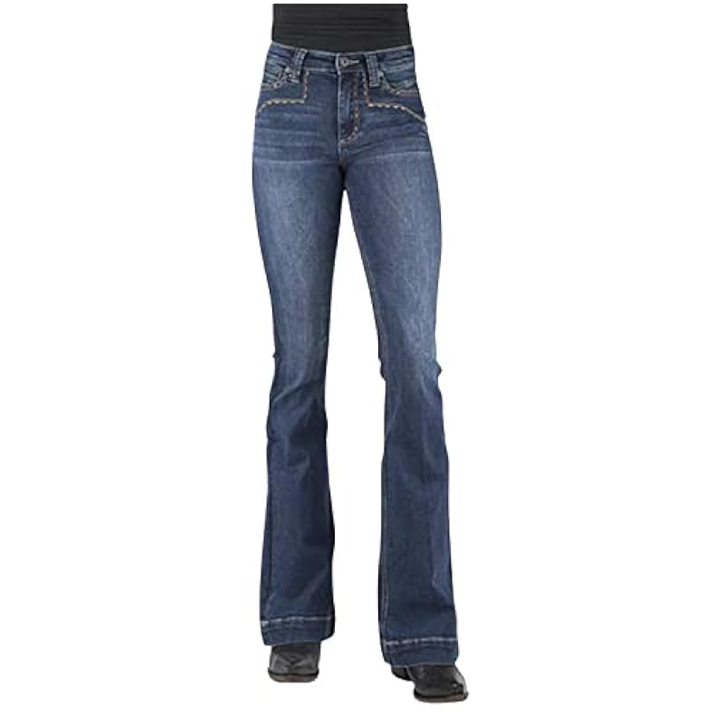 ‎womens Jeans Stetson Stetson Women's 816 Classic Light Wash Bootcut Jeans - 11-054-0816-1319 Bu Blue