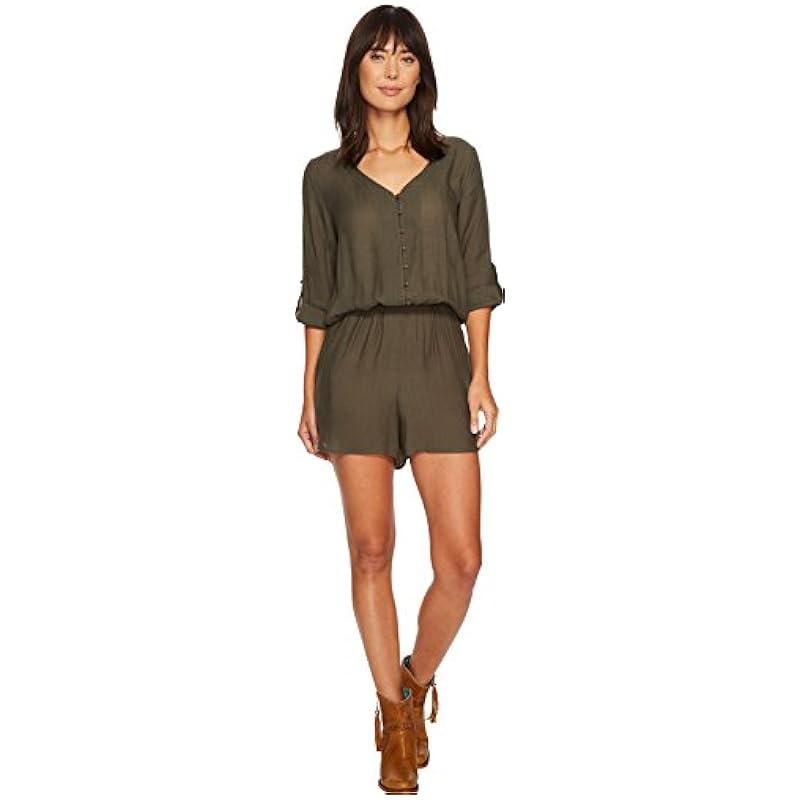Stetson Jumpsuits, Rompers & Overalls ‎Womens Stetson Women's 1444 Solid Rayon Twill Romper Green Medium