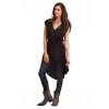 ‎womens Tops, Tees & Blouses Stetson Stetson 1580 Rayon Twill Low V-Neck Top Black XS