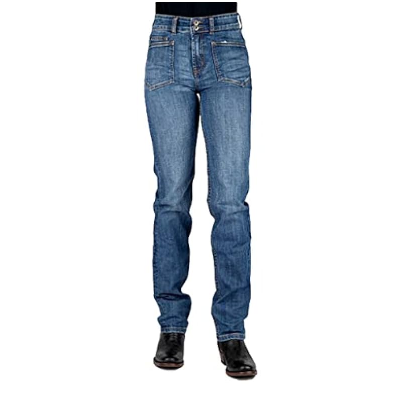 ‎womens Jeans Stetson Stetson Western Jeans Womens Straight 2 Reg Blue 11-054-0915-3003 BU