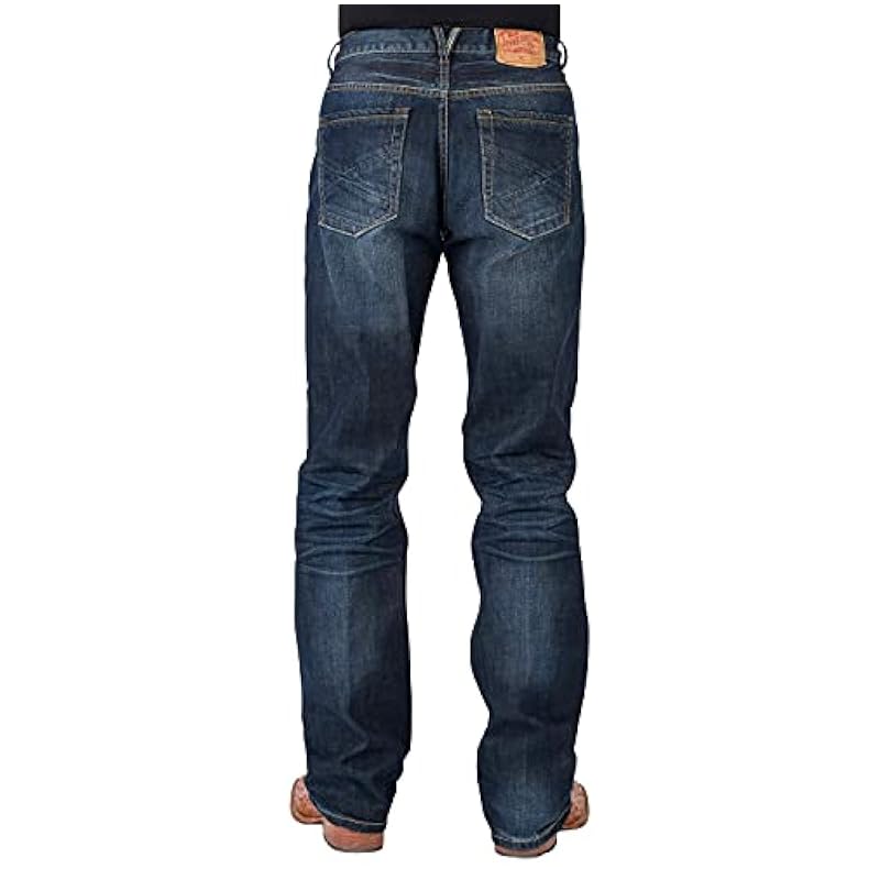 Stetson Men's Modern Fit Bootcut Jeans Blue 36W x 34L ‎mens Jeans Stetson