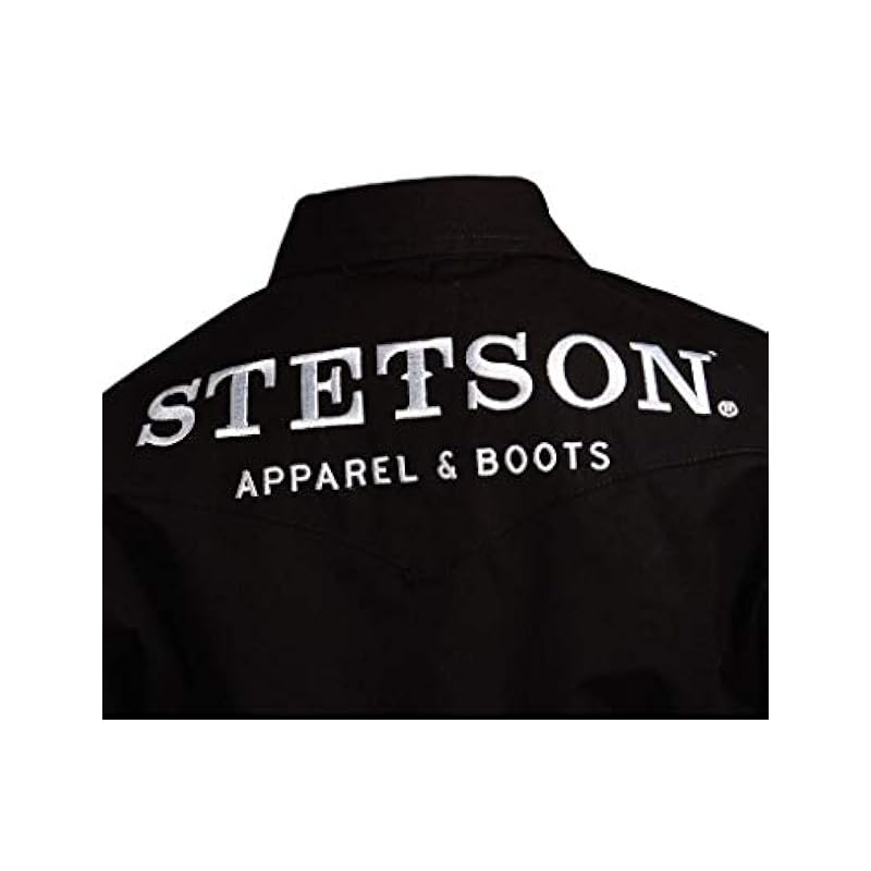 Stetson Boys' Blue Logo Wear Long Sleeve Western Shirt Black Small Stetson ‎boys Tops, Tees & Shirts