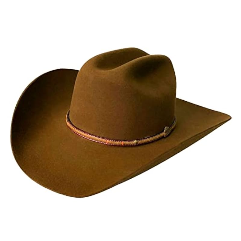 ‎mens Hats & Caps Stetson Stetson Mink Powder River 4X Cowboy Hat SBPWRV-754023 Brown