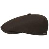 Stetson Stetson Brooklin Wool Cashmere Flat Cap Men | Made in The EU Dark Brown ‎mens Hats & Caps