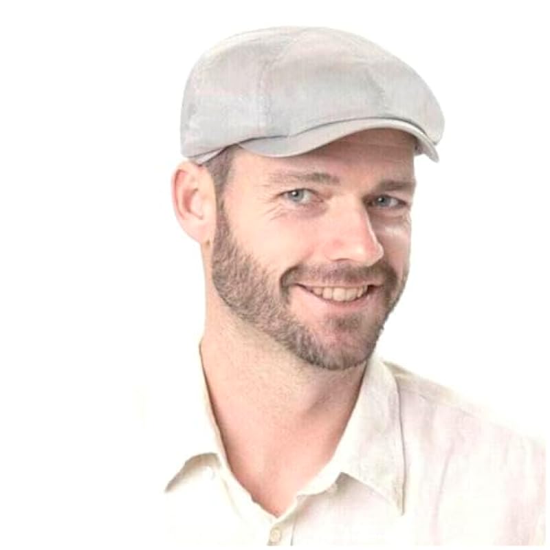 ‎mens Hats & Caps Stetson Stetson Hatteras Surry Sustainable Flat Cap Men - Made in The EU Light Grey