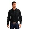 Stetson Men's Solid Denim Long Sleeve Snap Western Shirt Navy Medium Stetson Shirts