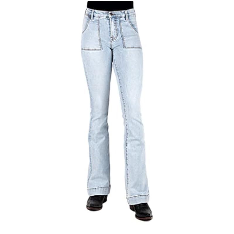 Stetson Jeans ‎womens Stetson Western Jeans Womens Acid 4 Reg Blue 11-054-0921-2416 BU
