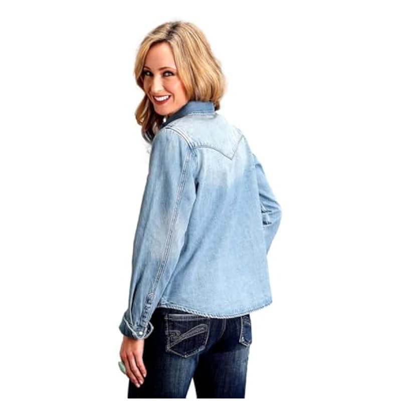 Stetson Western Shirt Womens Denim L/S Snap S Blue 11-050-0594-0131 BU ‎womens Tops, Tees & Blouses Stetson