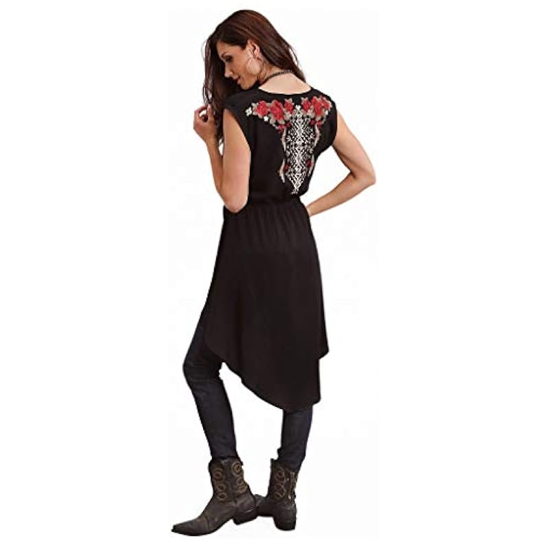 Stetson Tops, Tees & Blouses ‎womens Stetson 1580 Rayon Twill Low V-Neck Top Black XL