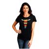 Stetson Western Shirt Womens S/S Sarape XL Gray 11-039-0562-0814 GY ‎womens Tops, Tees & Blouses Stetson