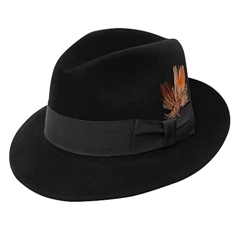 ‎mens Hats & Caps Stetson Stetson Men's Saxon Royal Quality Fur Felt Hat Black