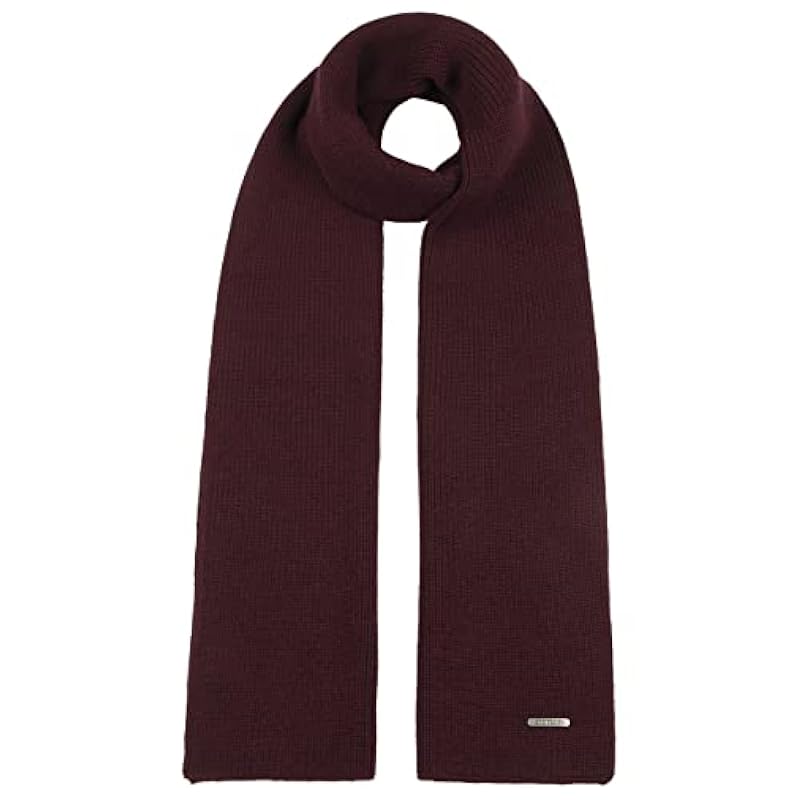Stetson Stetson Caledonia Merino Scarf Women/Men - Made in Italy Bordeaux ‎mens Scarves & Wraps