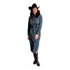 Stetson Stetson Western Dress Womens L/S Denim M Blue 11-057-0594-7064 BU ‎womens Dresses