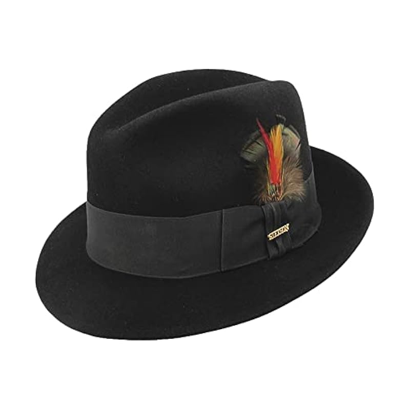 Hats & Caps Stetson Stetson Mens Frederick Fedora Hat Black