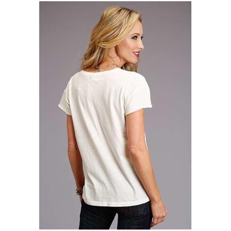 Stetson Women's Serape Steer Skull Tee White Medium US ‎womens Tops, Tees & Blouses Stetson