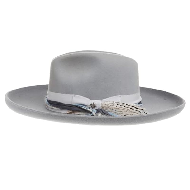 Stetson Hats Light Grey Oceanus 4in Brim Fashion Hat Grey S Stetson ‎unisex-ad Hats & Caps