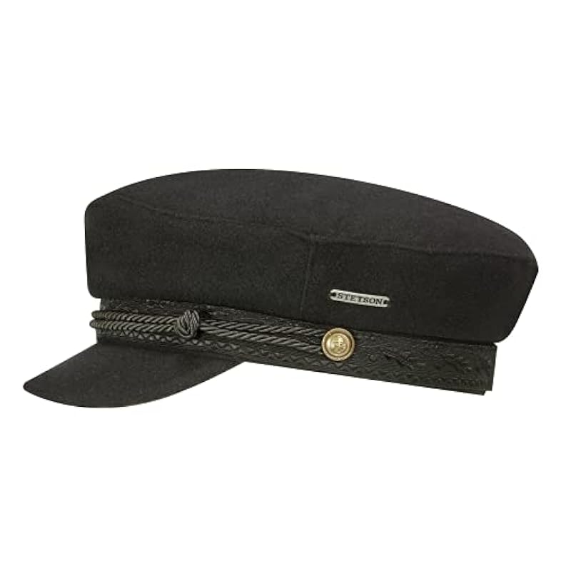 Stetson Rider Cap Wool/Cashmere (Black, XL) ‎unisex-ad Hats & Caps Stetson