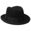 Stetson Stetson Men's Homburg Royal Deluxe Fur Felt Hat Black ‎mens Hats & Caps