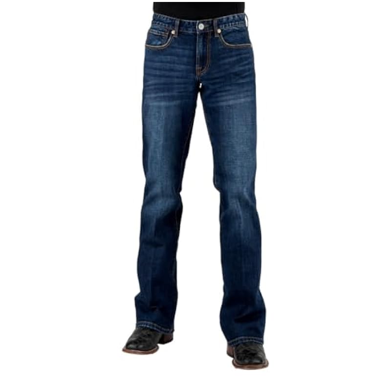 Stetson Western Jeans Mens Bootcut 33 x 38 Blue 11-004-1015-6001 BU Stetson ‎mens Jeans