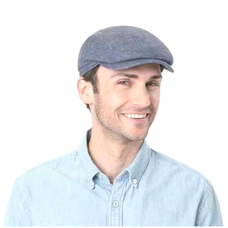 Stetson Vinta Linen Flat Cap Men - Made in Germany Blue Stetson ‎mens Hats & Caps